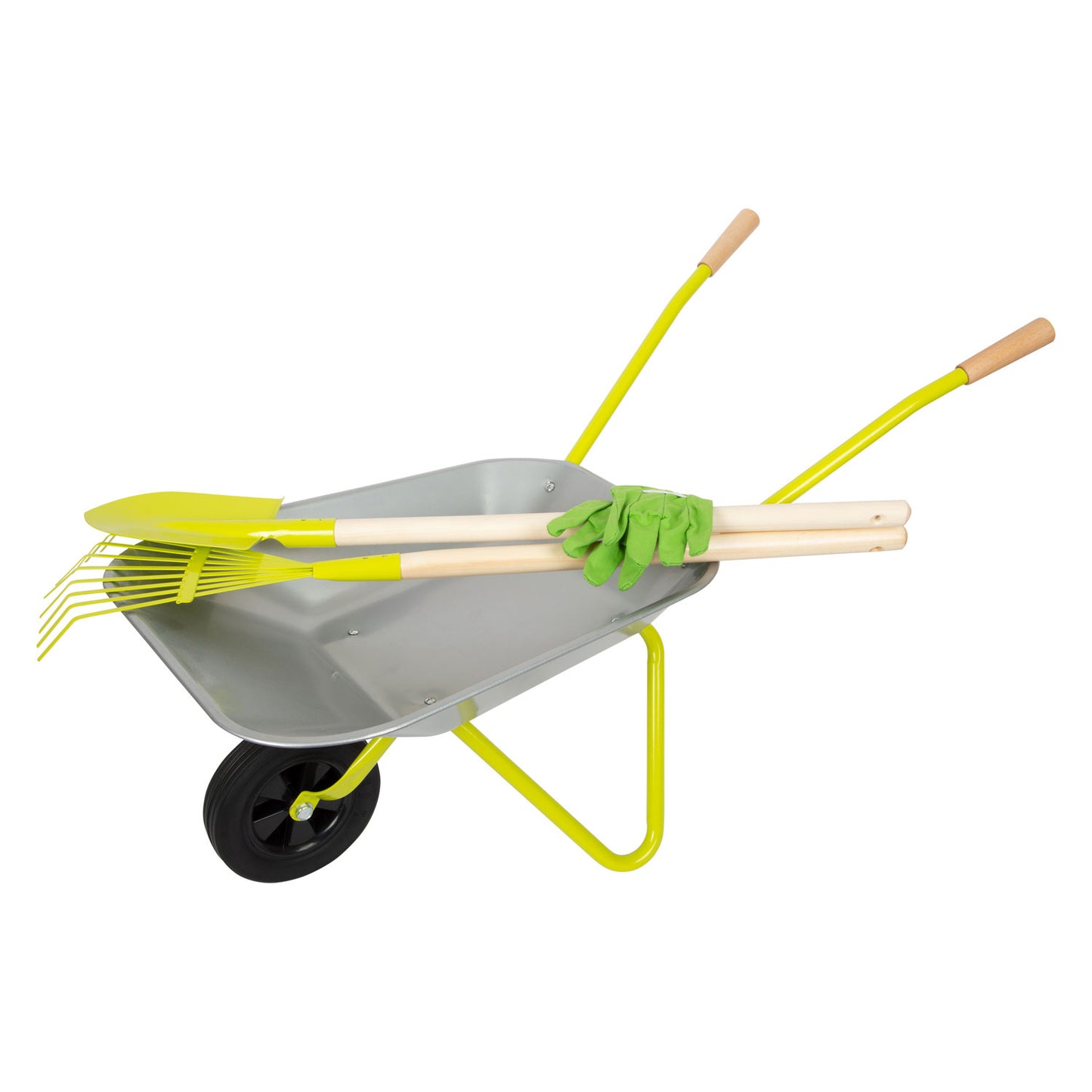 Small Foot - metalen kruiwagen met tuingereedschap, 5dlg.