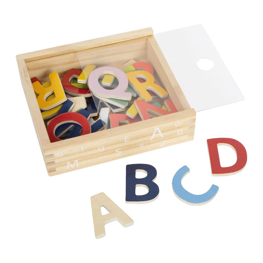 Small Foot - houten magnetische letters kleur, 37dlg.
