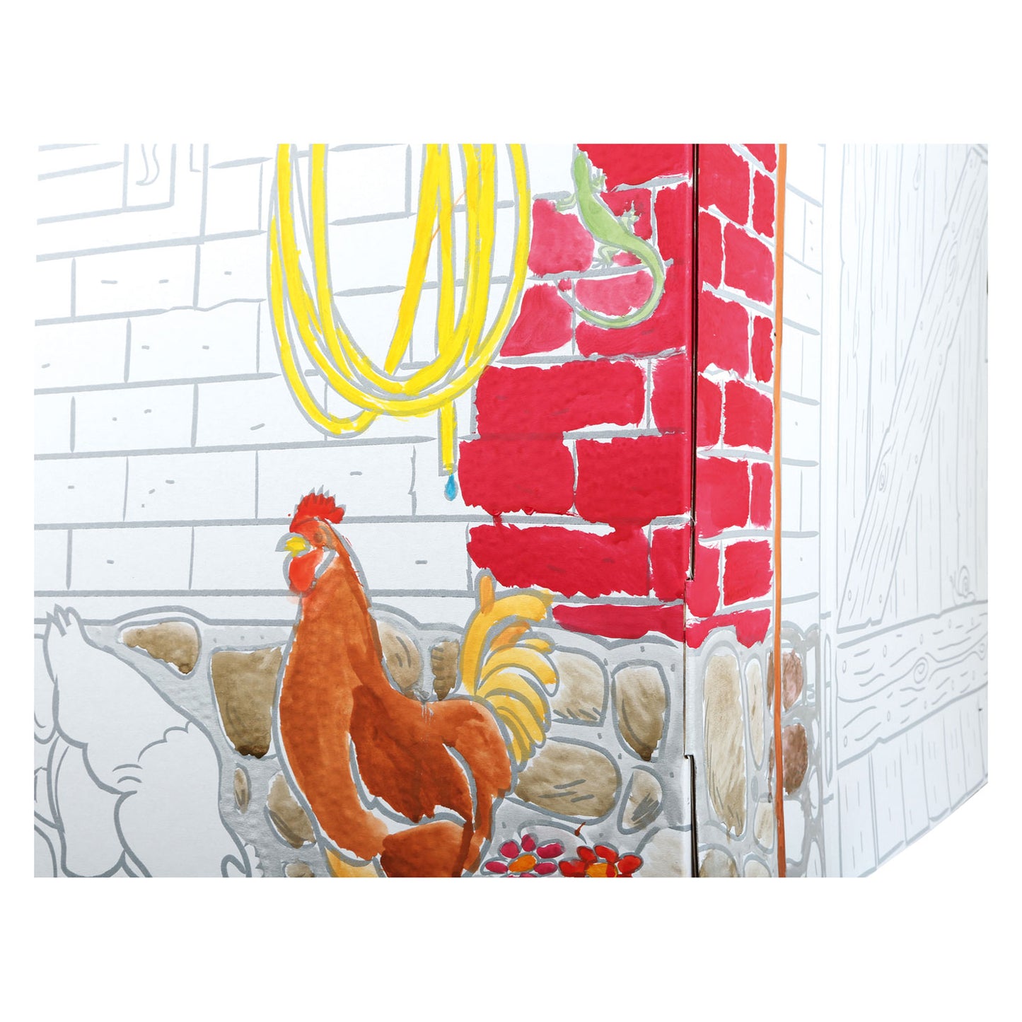Small Foot - kartonnen speelhuis boerderij, 87x71x88cm