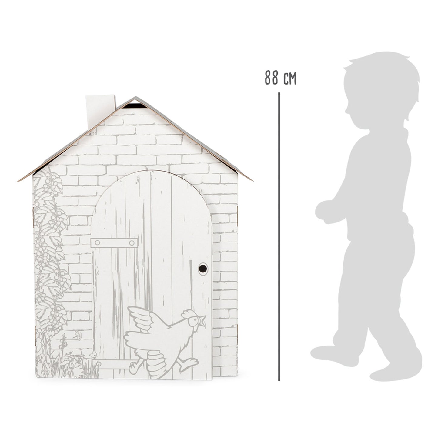 Small Foot - kartonnen speelhuis boerderij, 87x71x88cm