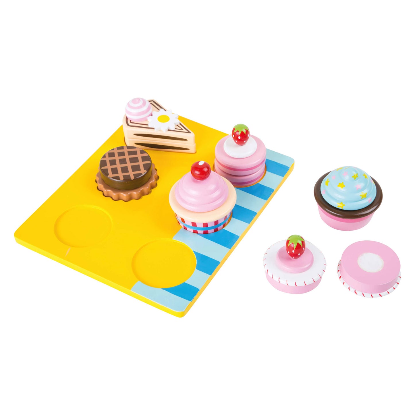 Small Foot - houten speeleten cupcakes en cake set, 13dlg.