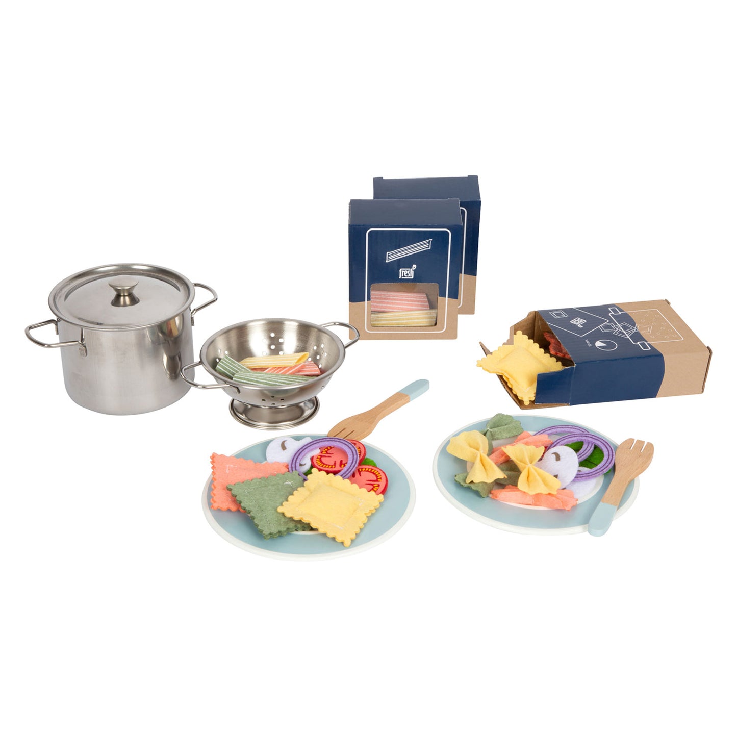 Small Foot - houten speeleten pasta chef set, 19dlg.