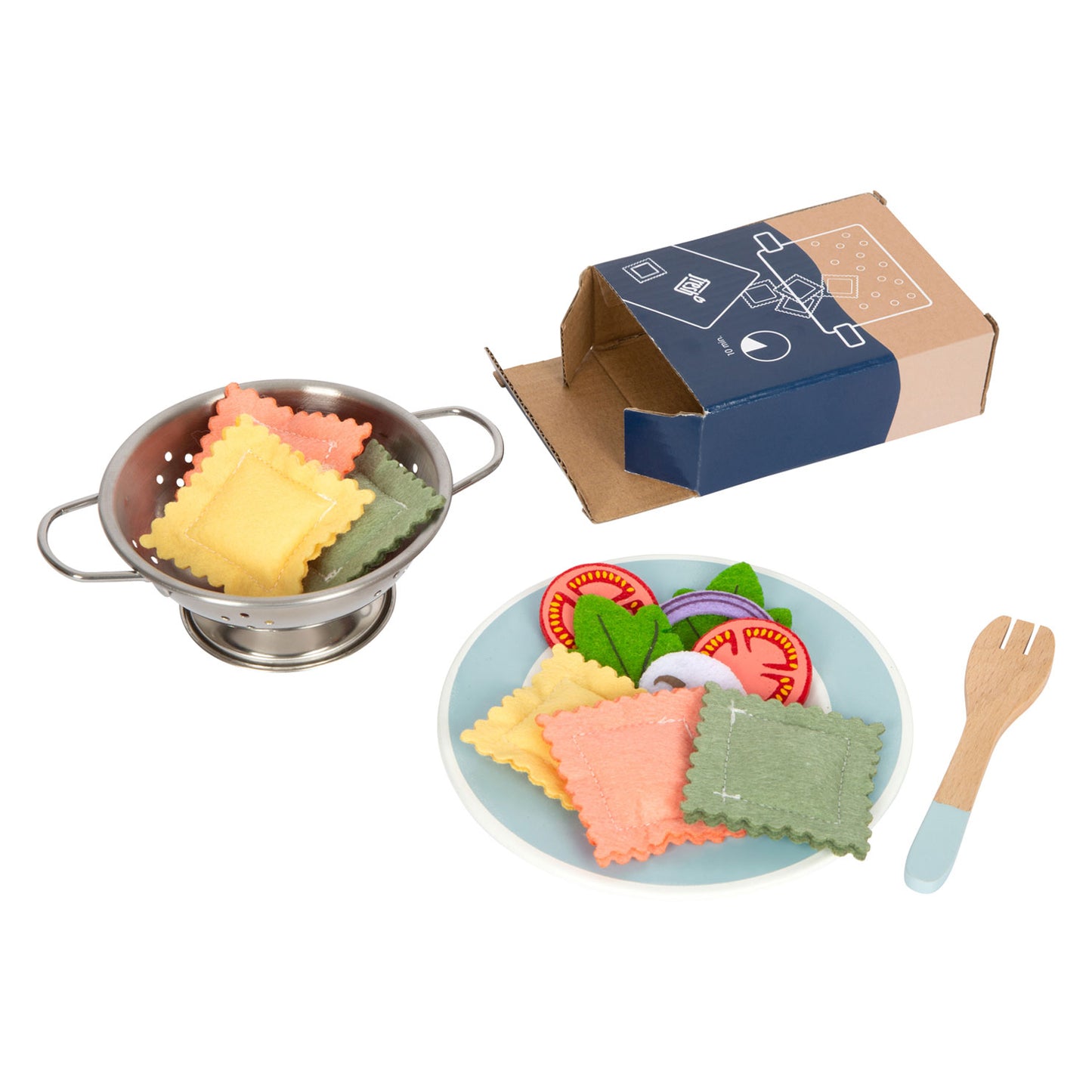 Small Foot - houten speeleten pasta chef set, 19dlg.
