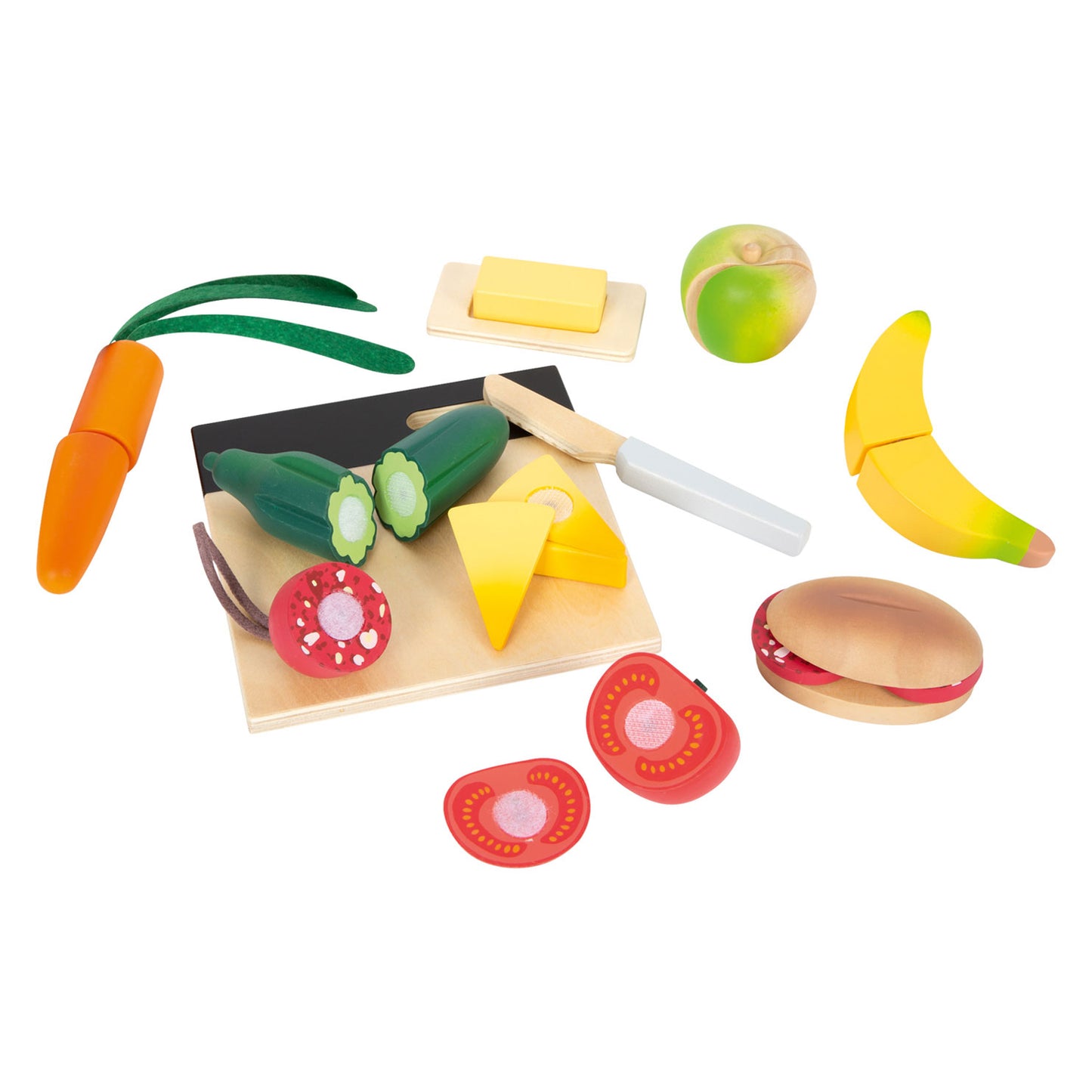 Small Foot - houten snij- en speeleten lunch set, 24dlg.