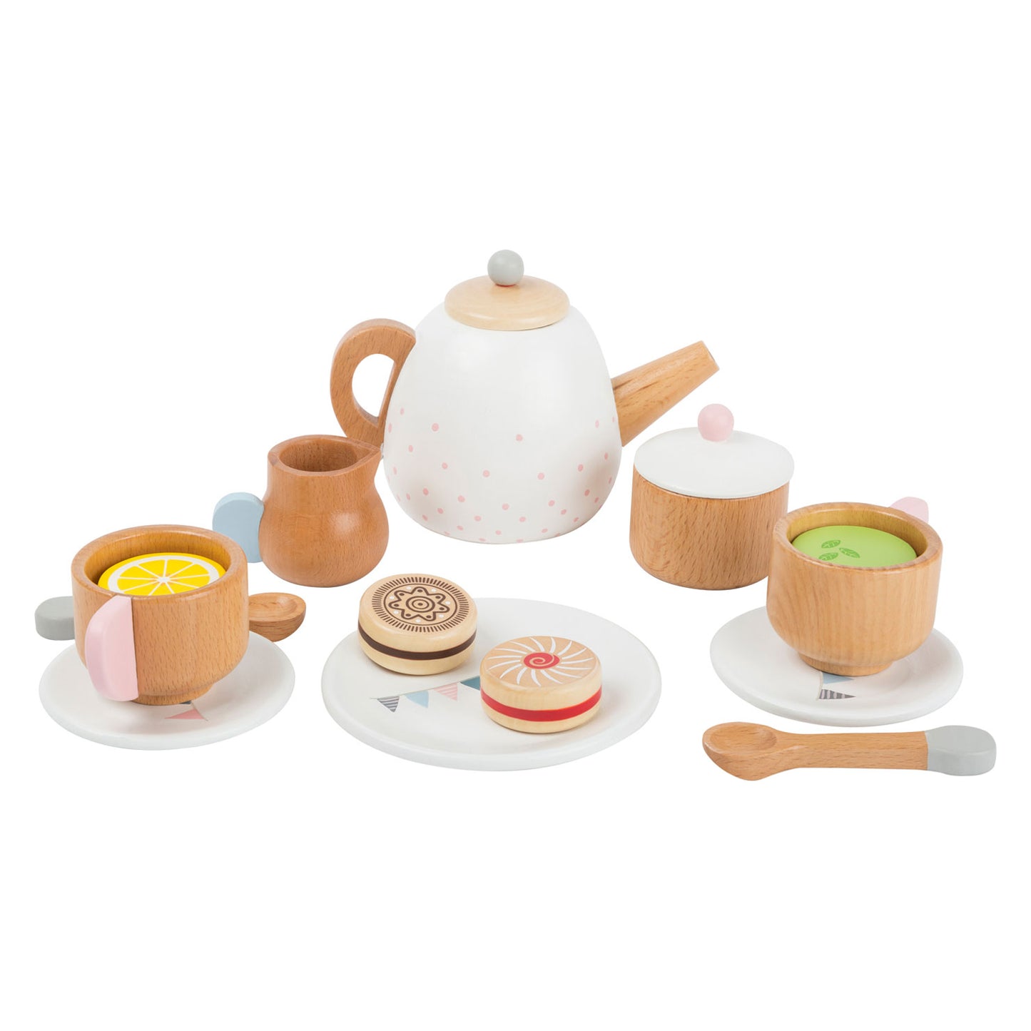 Small Foot - houten theeset met speeleten, 17dlg.