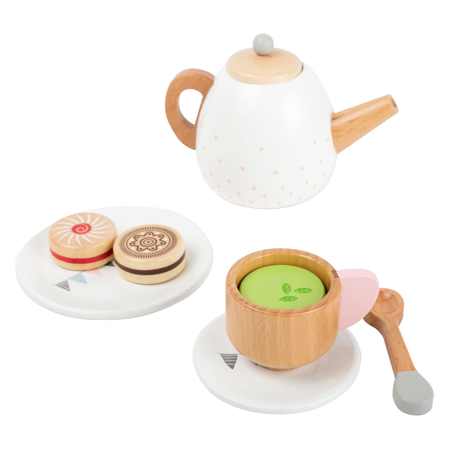 Small Foot - houten theeset met speeleten, 17dlg.