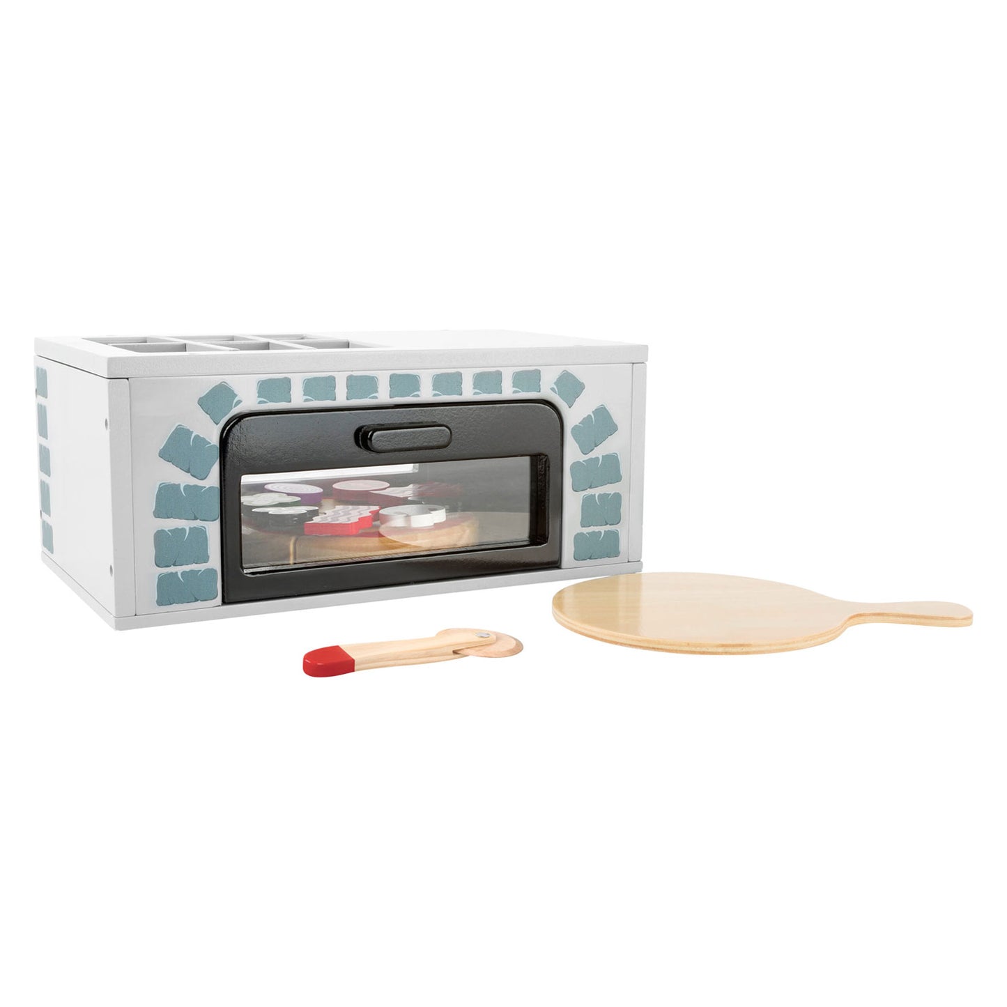 Small Foot - houten speeleten pizza-oven set, 25dlg.