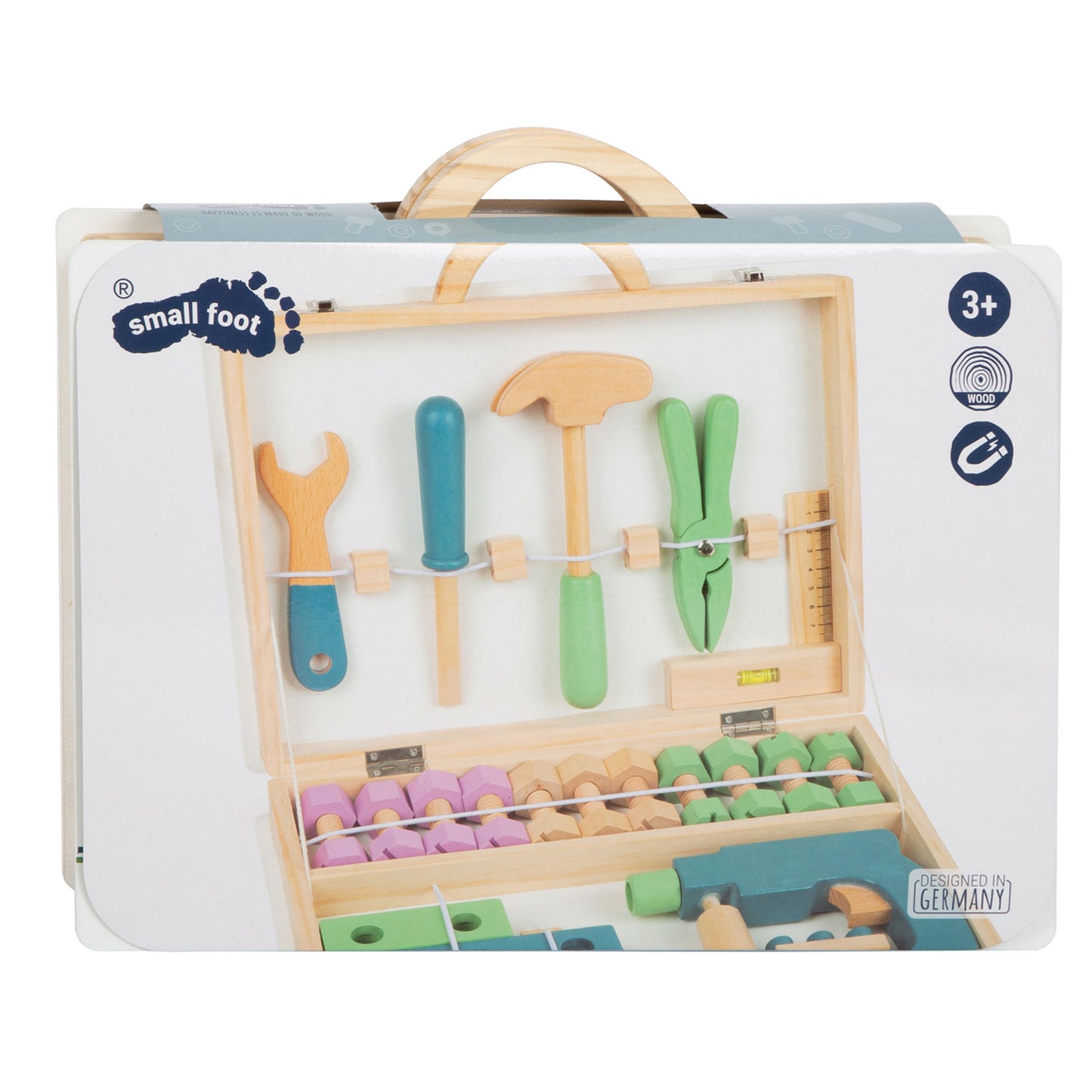 Small Foot - houten gereedschapskoffer nordic, 43dlg.