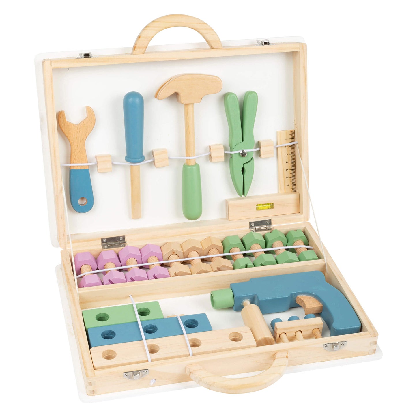 Small Foot - houten gereedschapskoffer nordic, 43dlg.