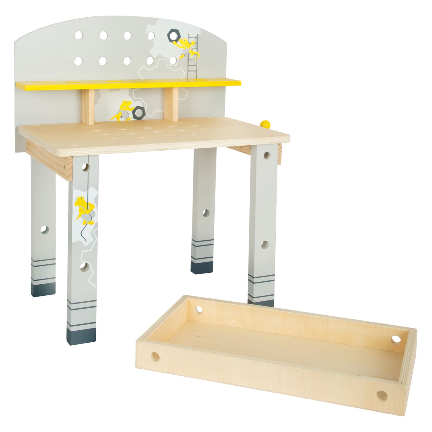 Small Foot - houten werkbank compact miniwob, 34dlg.