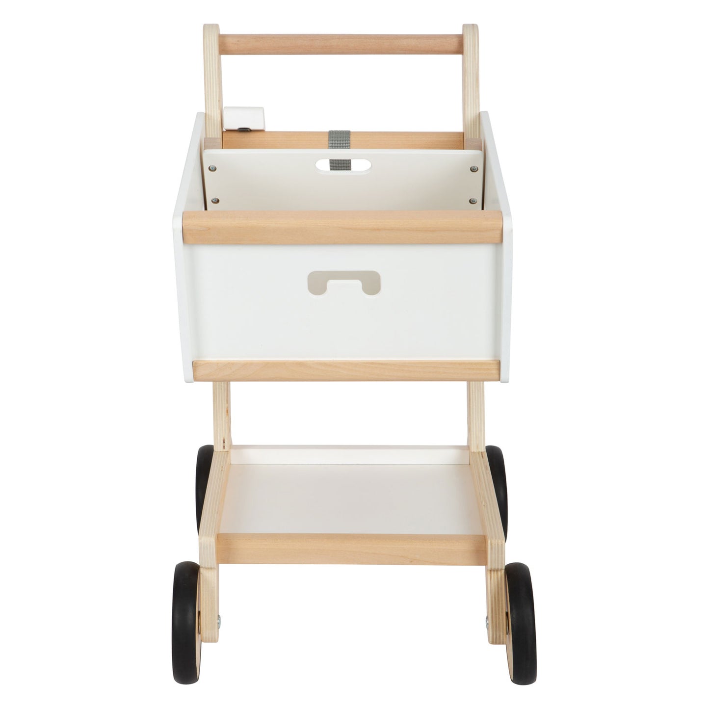 Small Foot - houten supermarkt winkelwagen wit