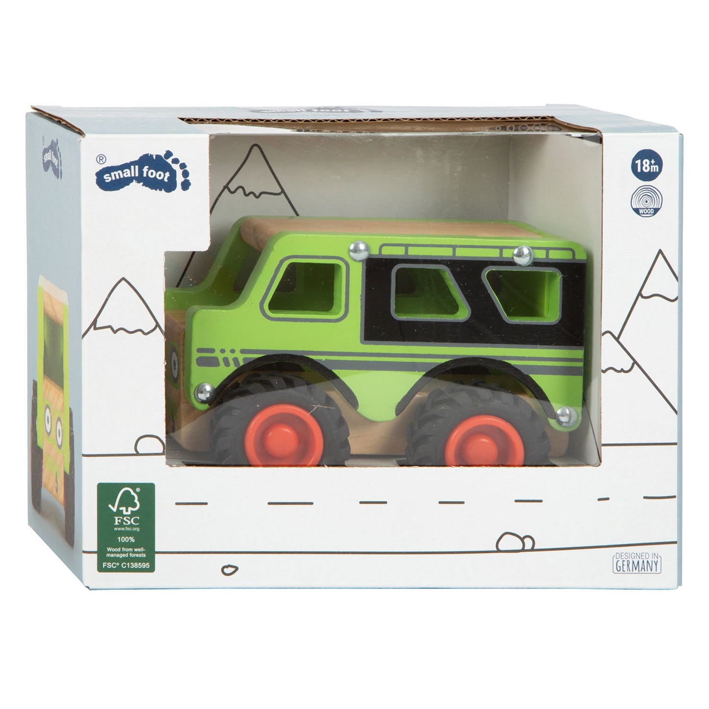 Small Foot - houten off-road jeep groen