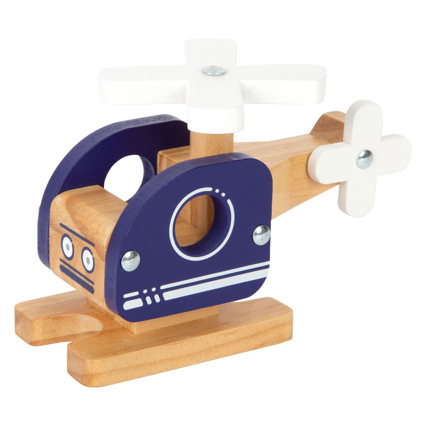 Small Foot - houten helikopter blauw