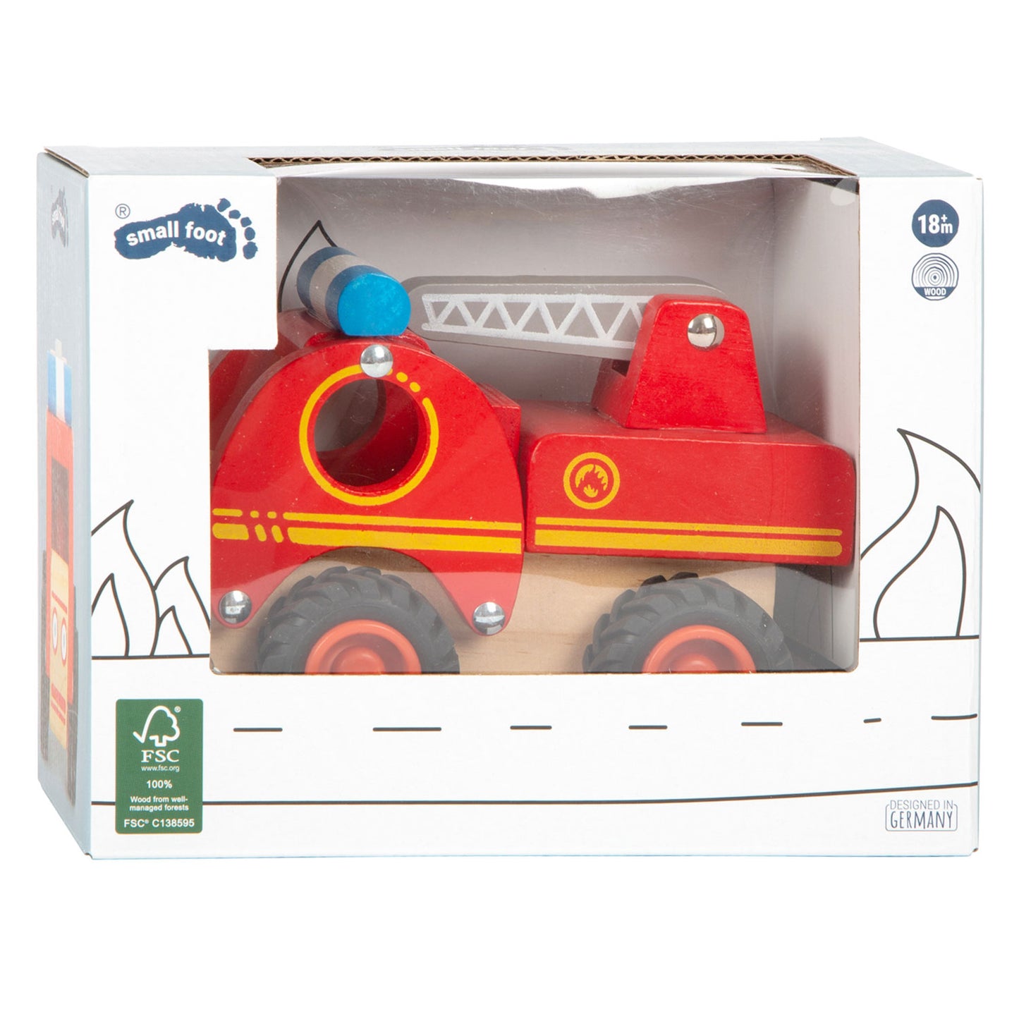 Small Foot - houten brandweerwagen met ladder