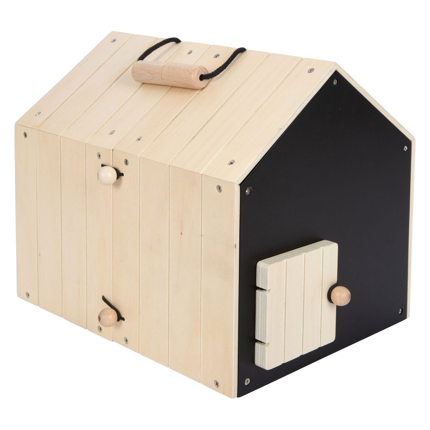 Small Foot - houten konijnenhok met konijn pluche, 15dlg.