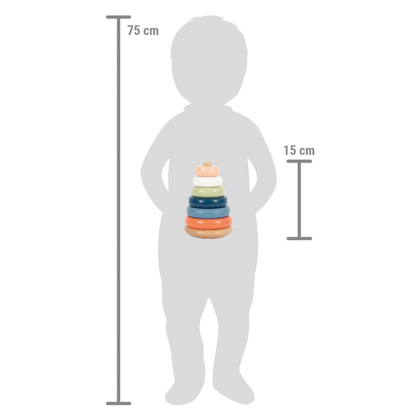 Small Foot - houten stapeltoren arctic, 7dlg.