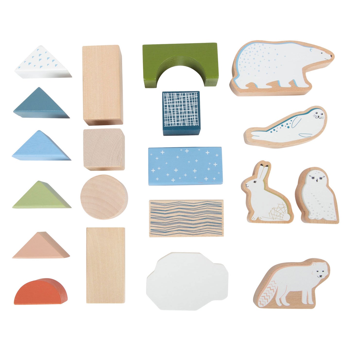 Small Foot - houten bouwblokken arctic, 20dlg.