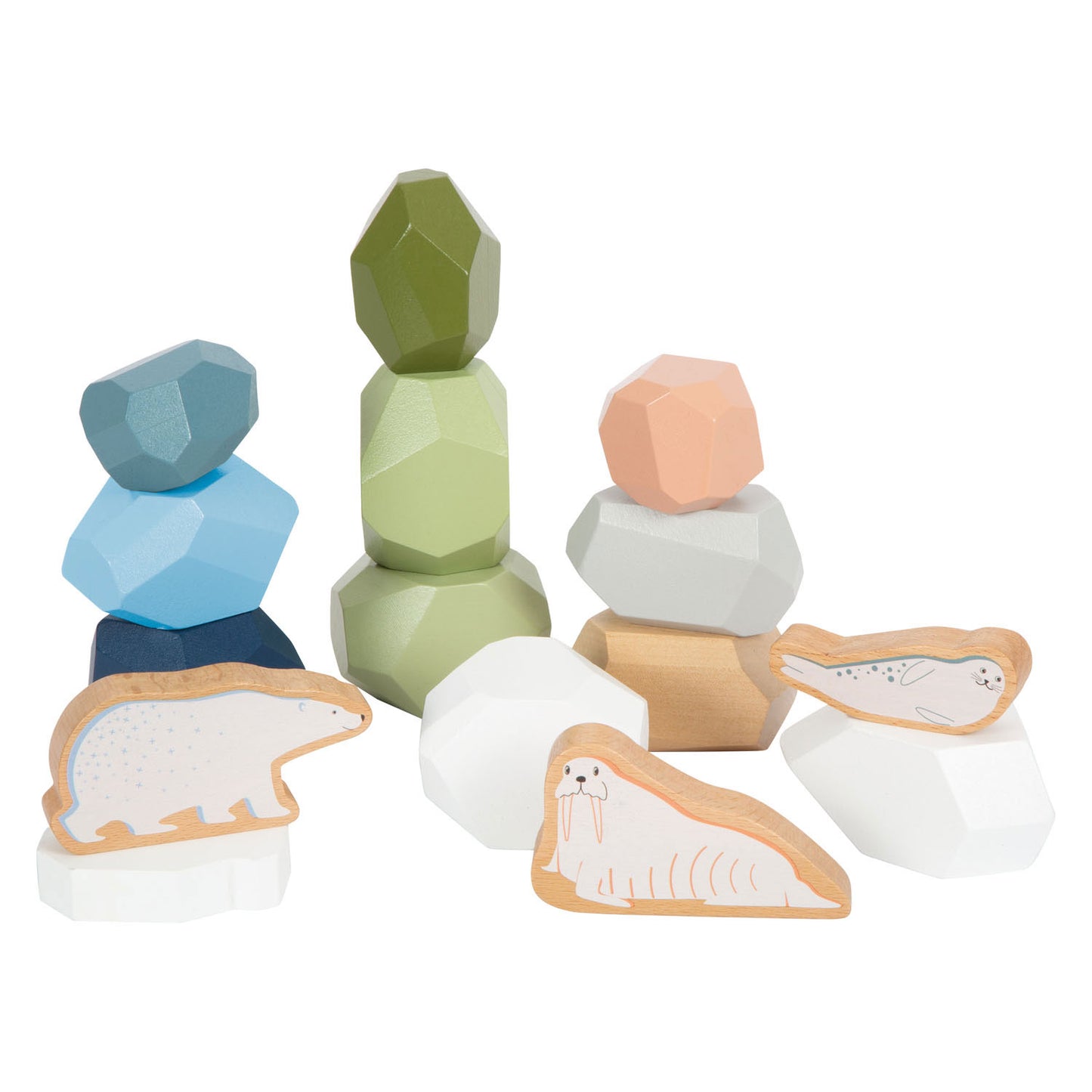 Small Foot - houten balansstenen arctic, 11dlg.