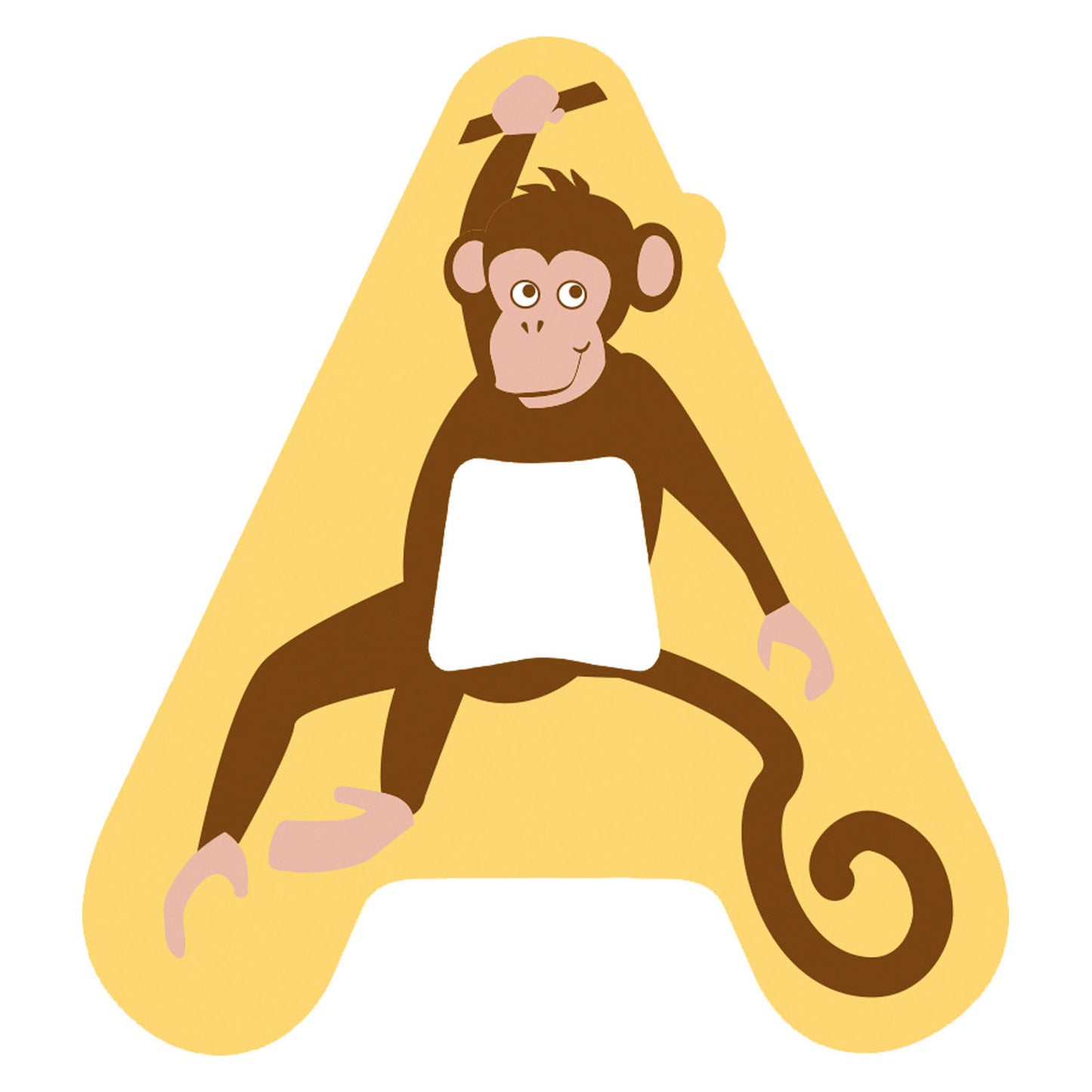 Small Foot - houten dieren kinderletter - a