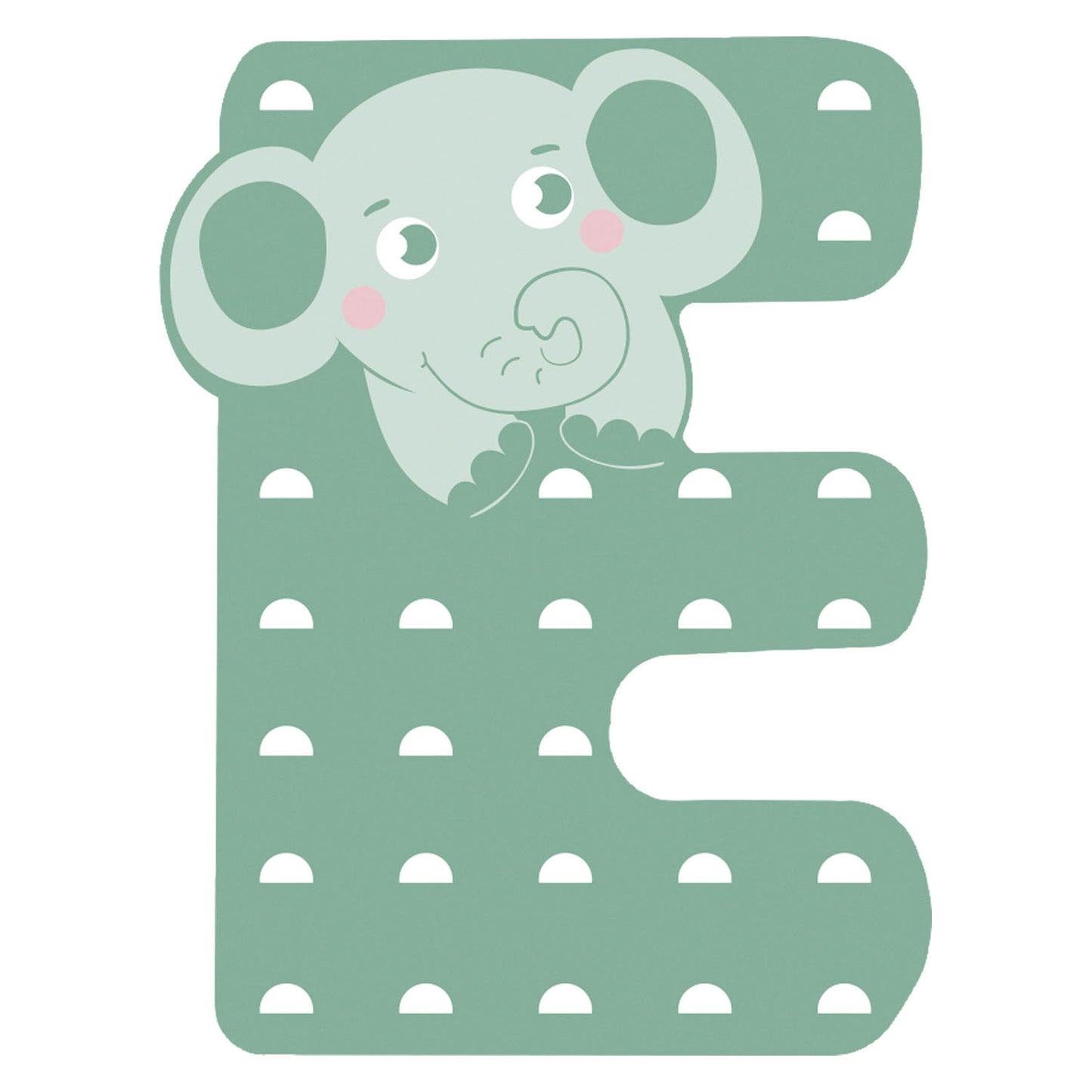 Small Foot - houten dieren kinderletter - e