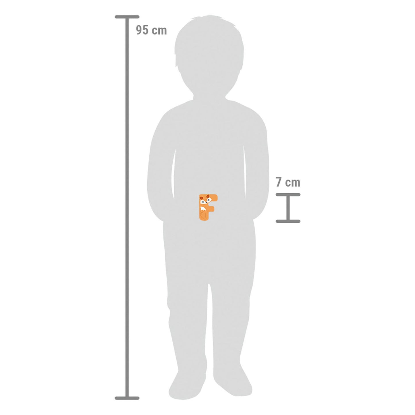 Small Foot - houten dieren kinderletter - f