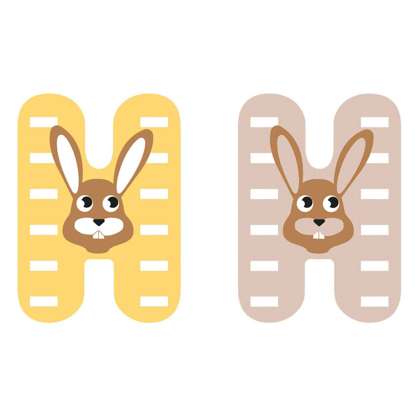 Small Foot - houten dieren kinderletter - h
