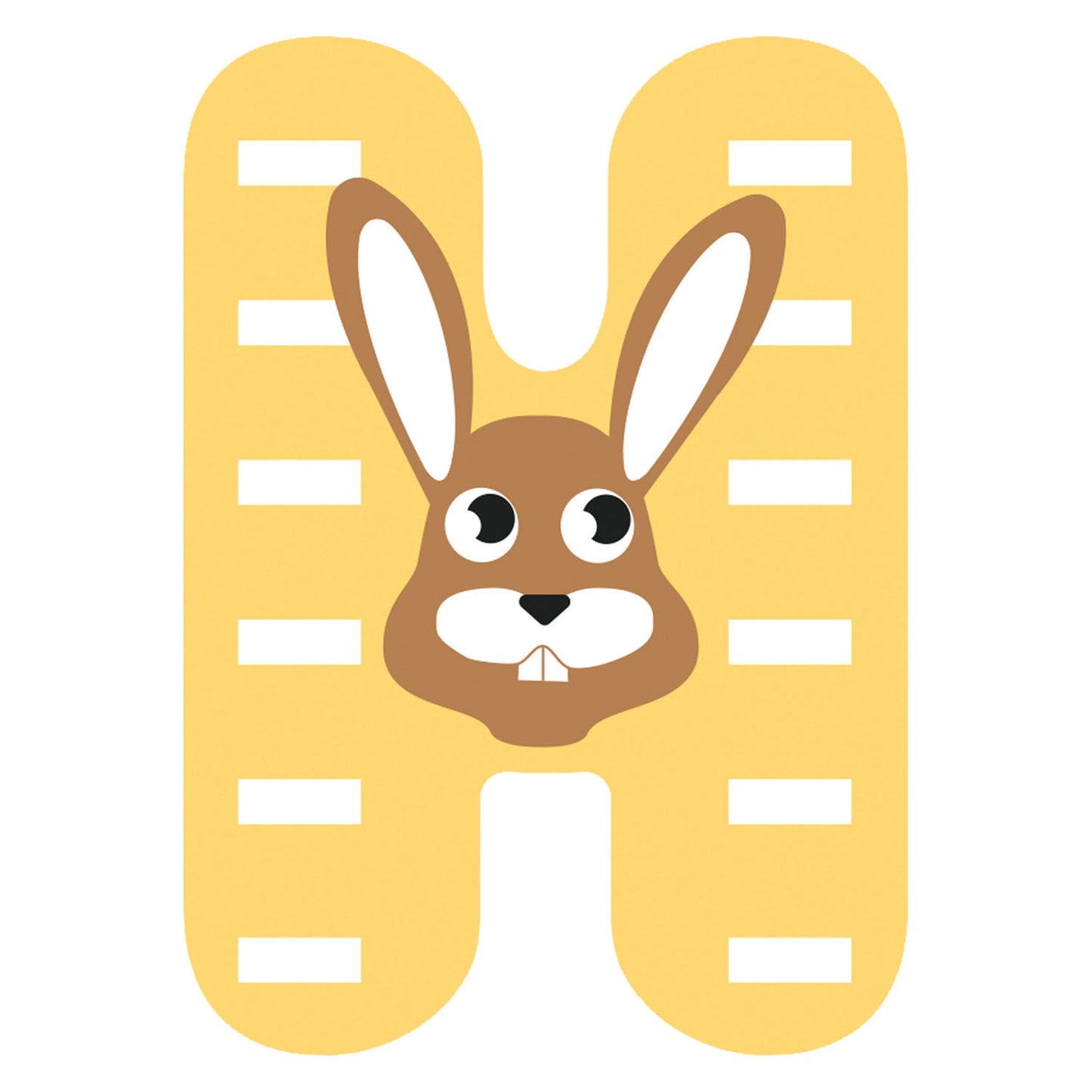Small Foot - houten dieren kinderletter - h