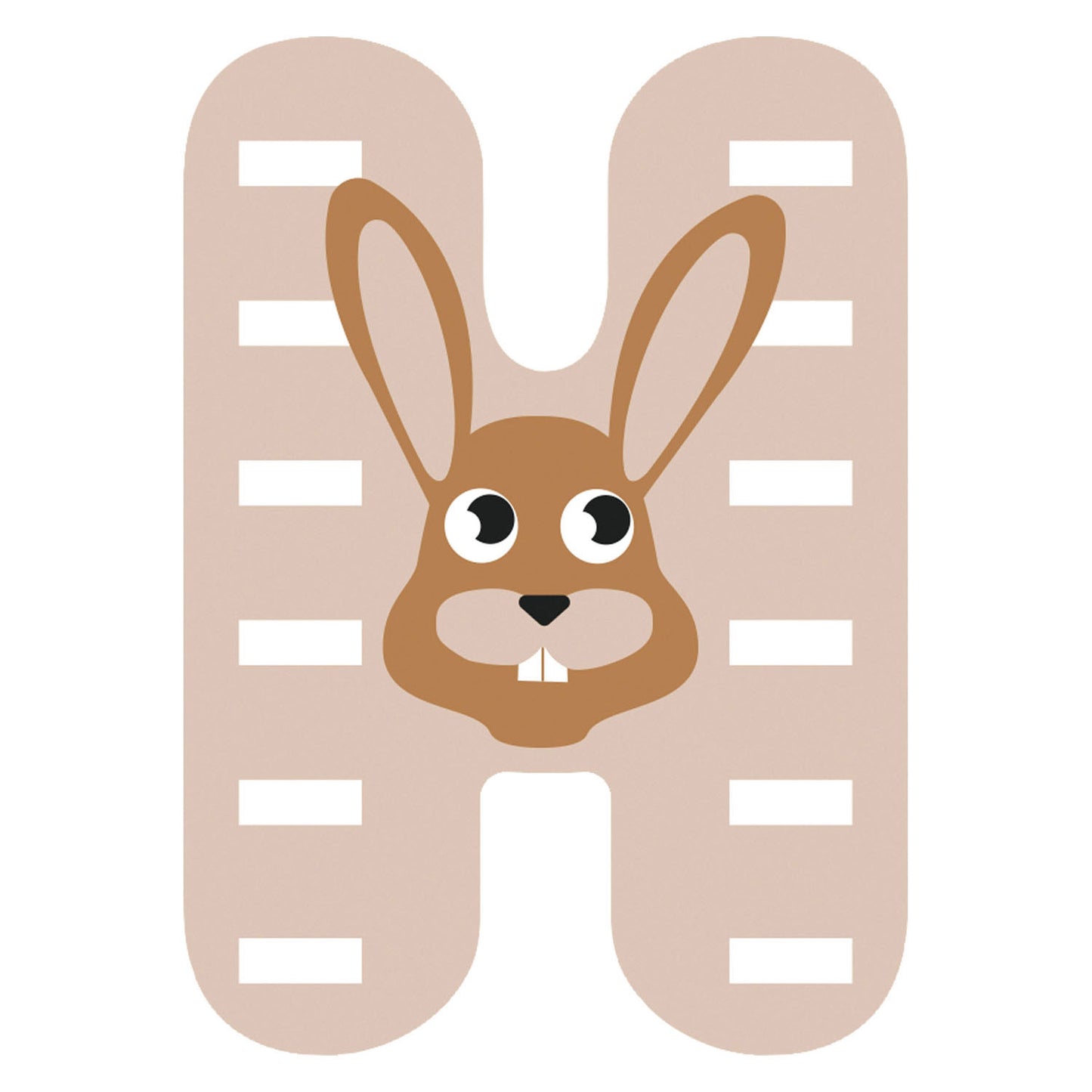 Small Foot - houten dieren kinderletter - h