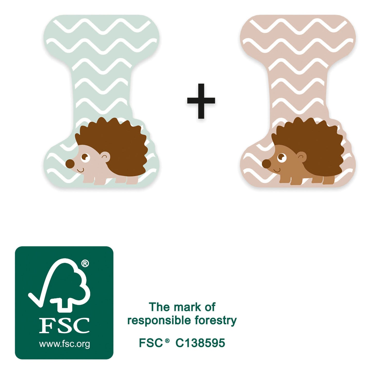 Small Foot - houten dieren kinderletter - i