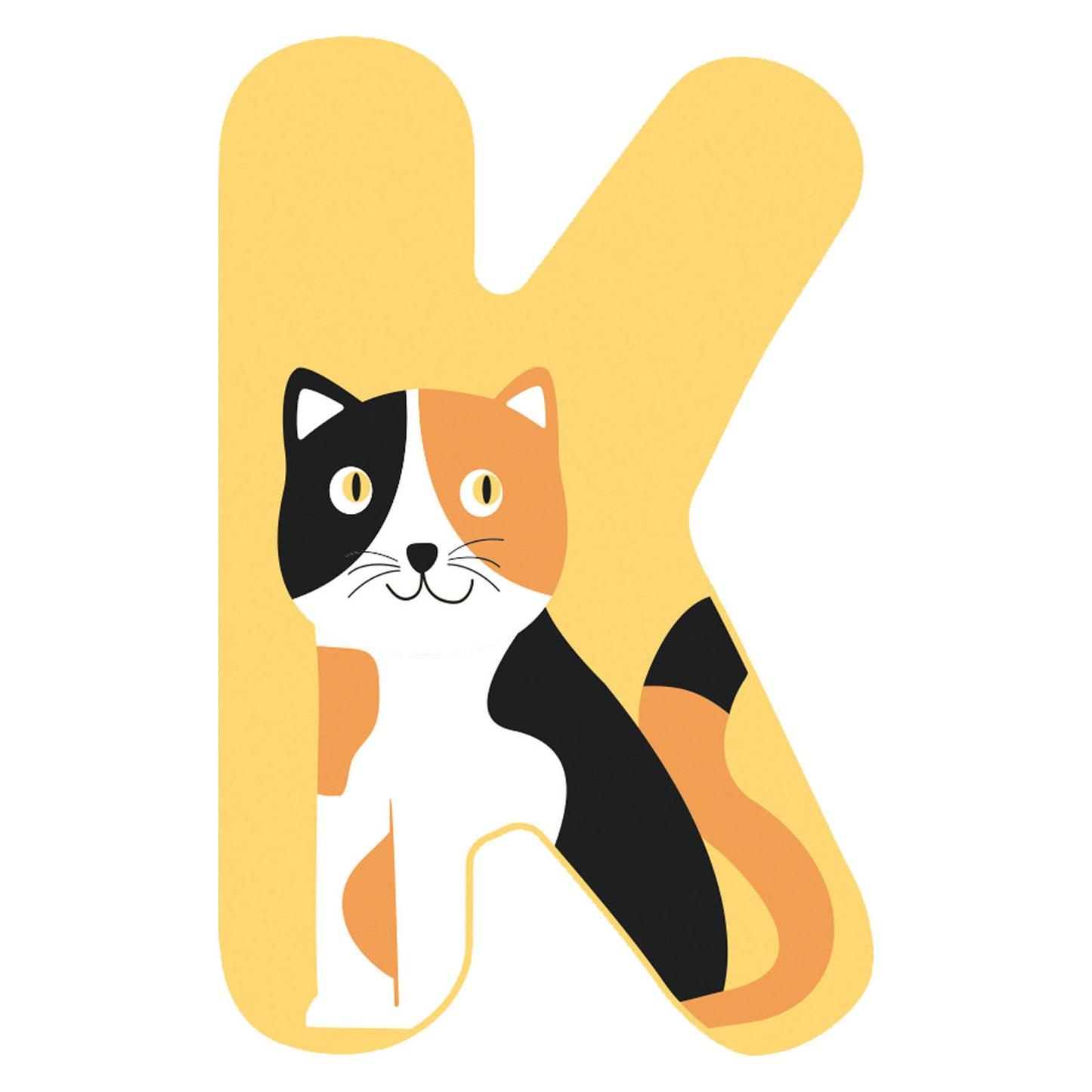 Small Foot - houten dieren kinderletter - k