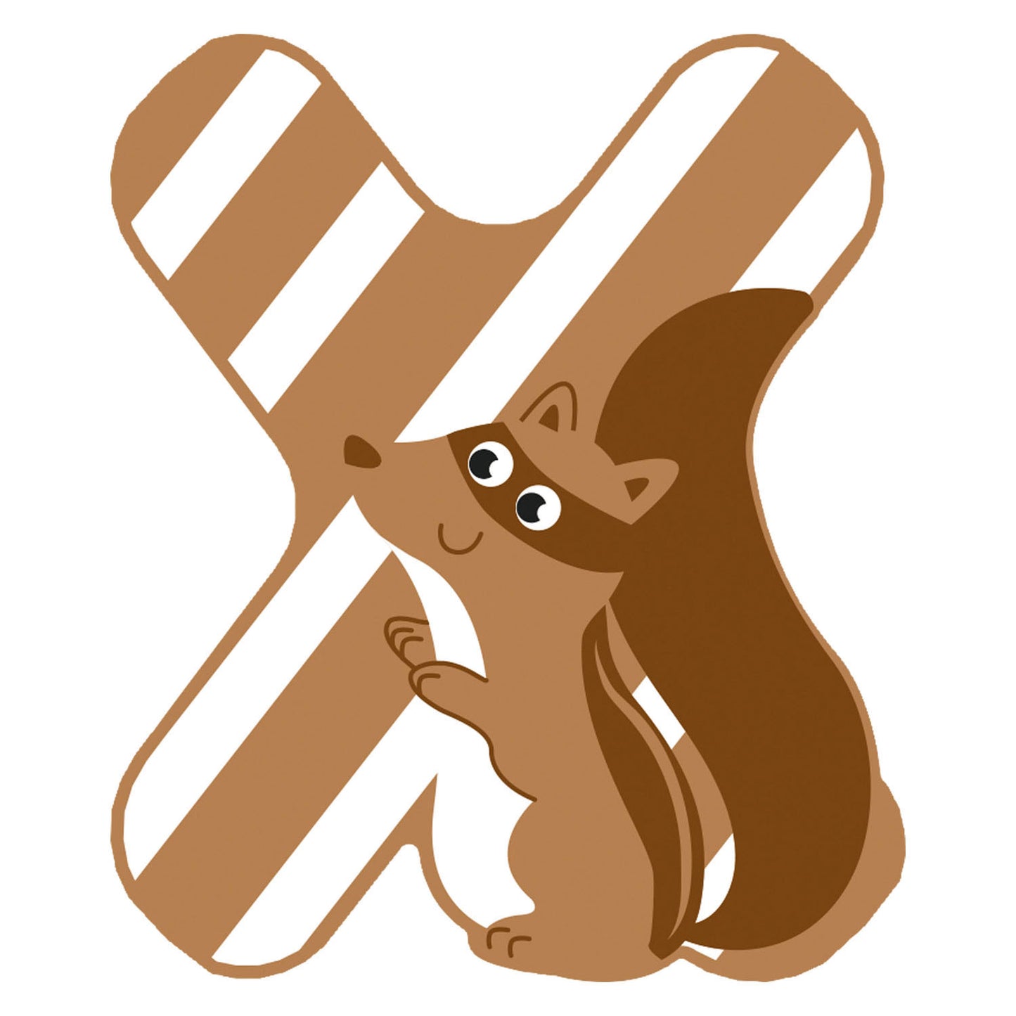 Small Foot - houten dieren kinderletter - x