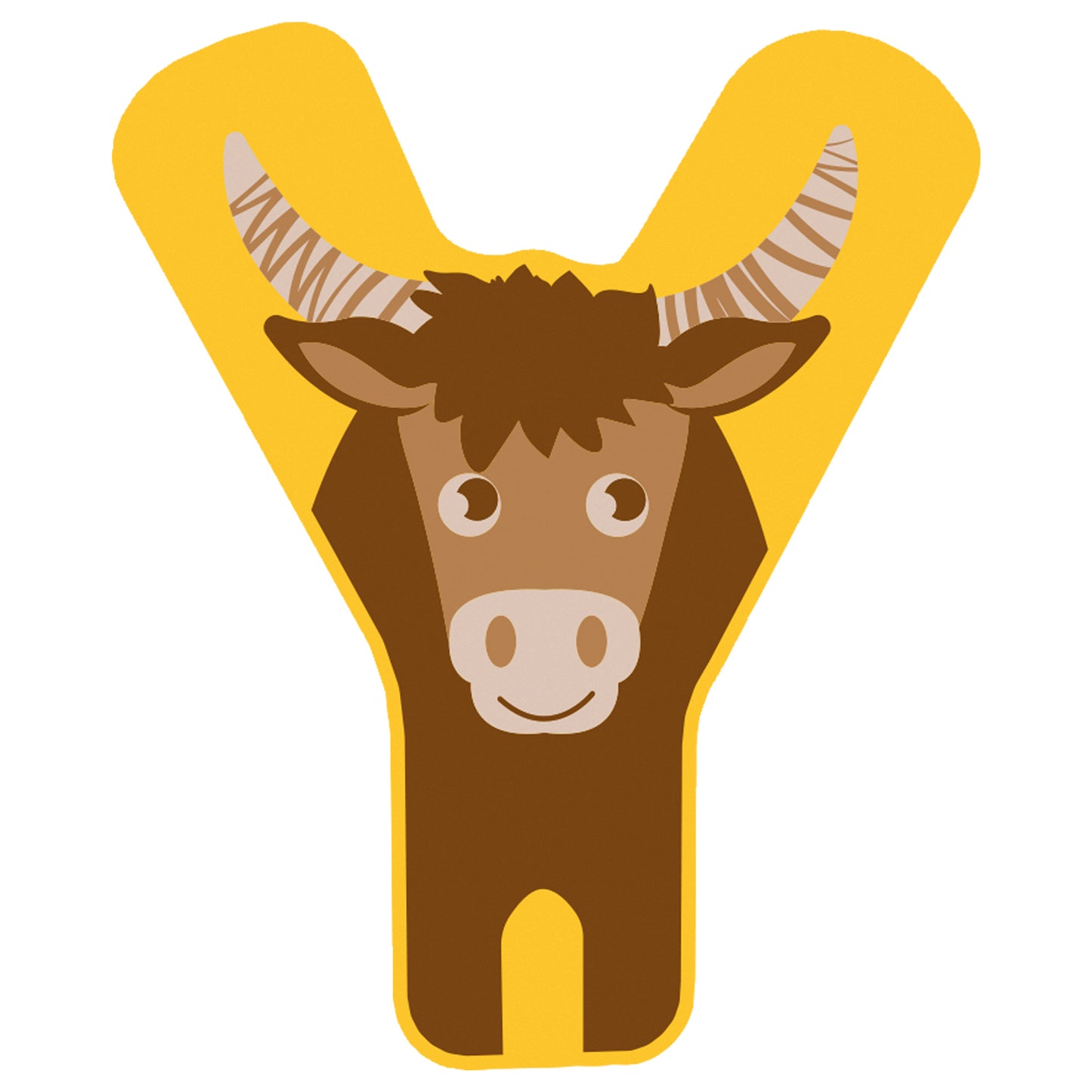 Small Foot - houten dieren kinderletter - y
