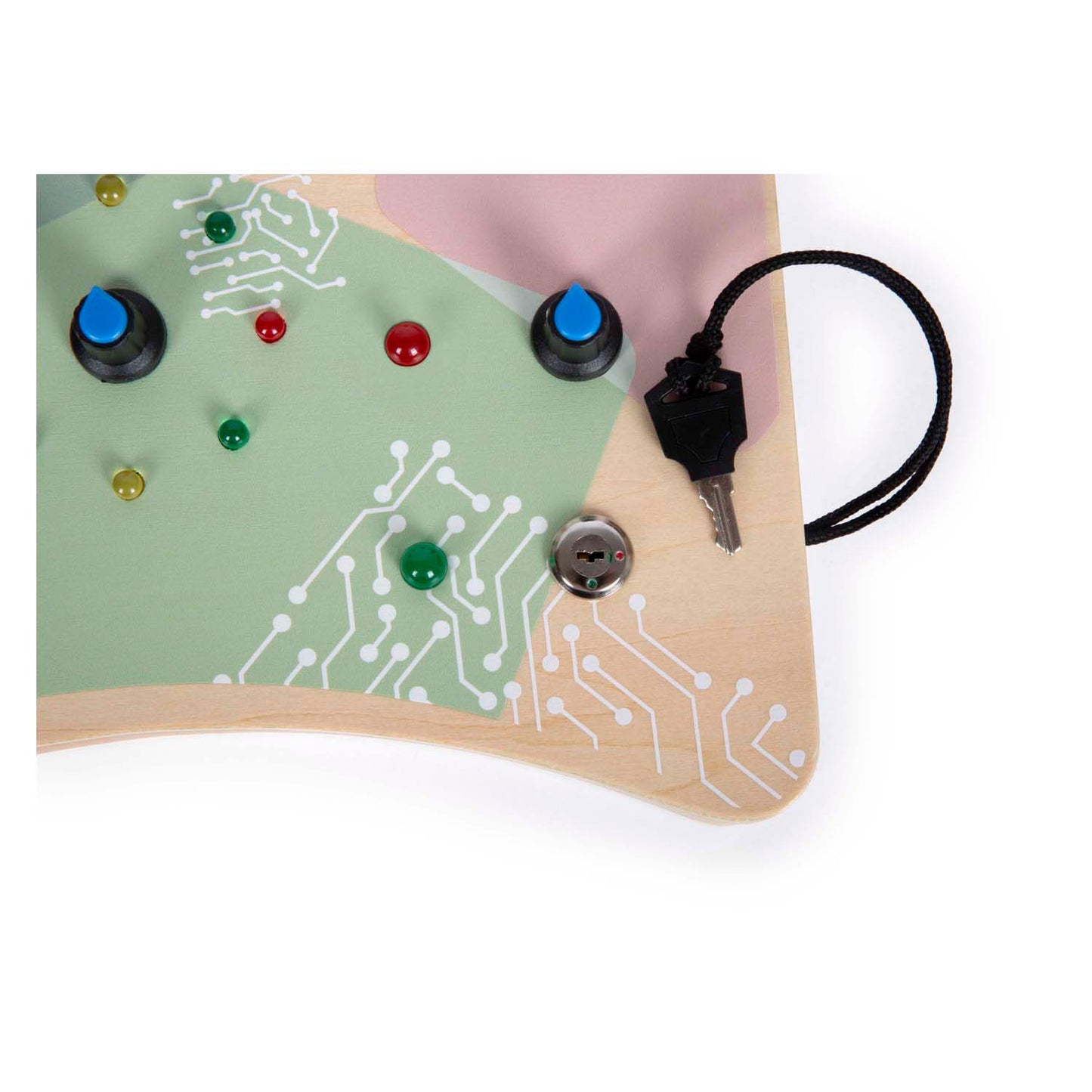 Small Foot - houten led activiteitenbord met licht en schakelaars