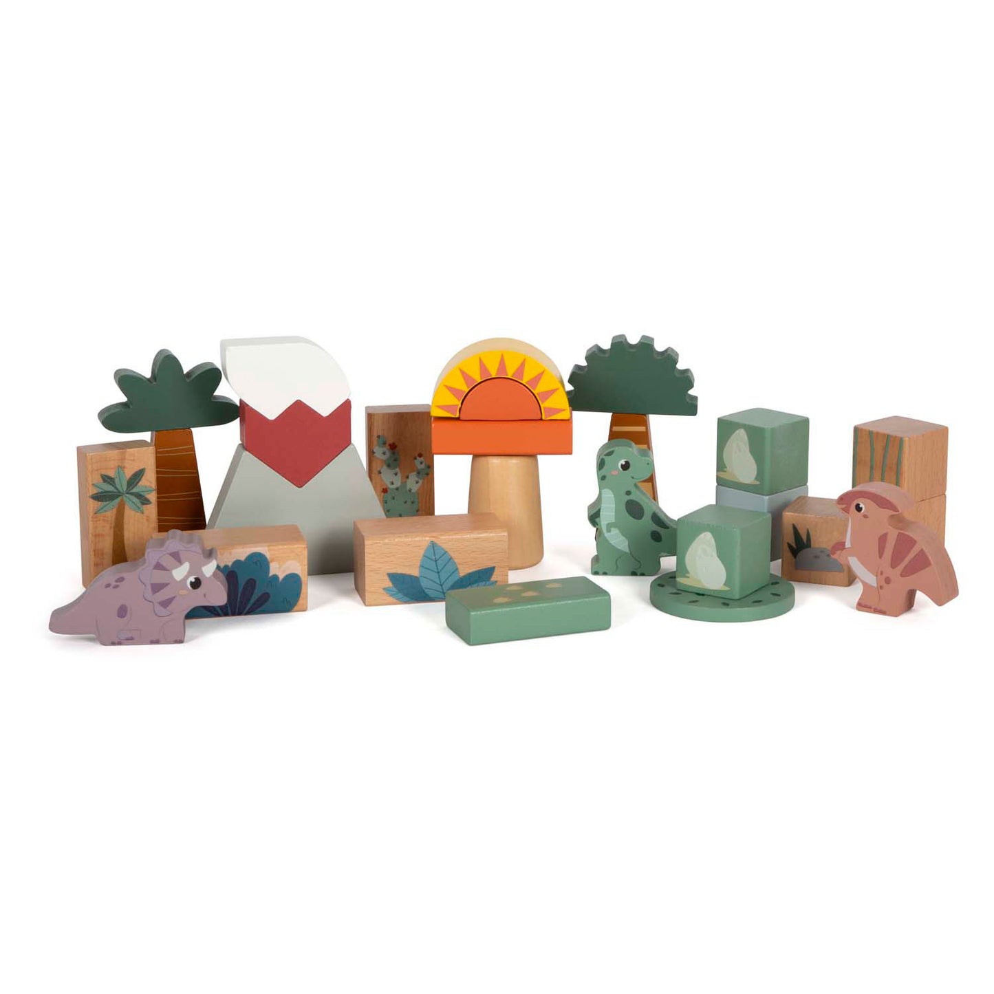Small Foot - houten bouwblokken dino, 50dlg.