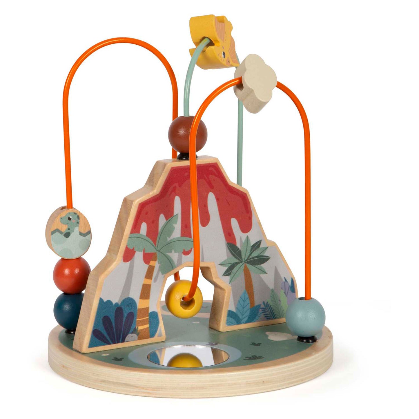 Small Foot - houten motoriekspiraal vulkaan en dino
