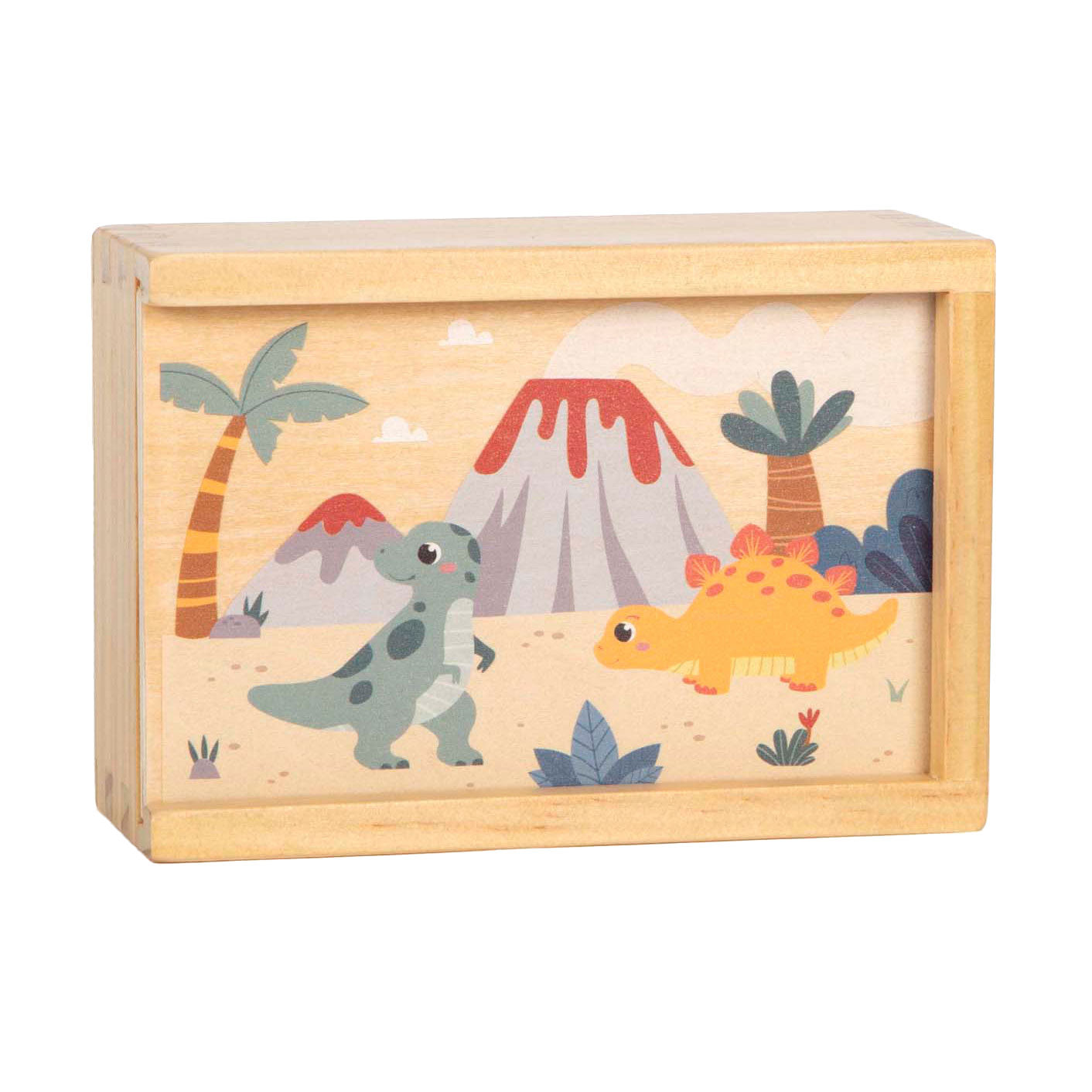 Small Foot - houten memospel dino in opbergdoos