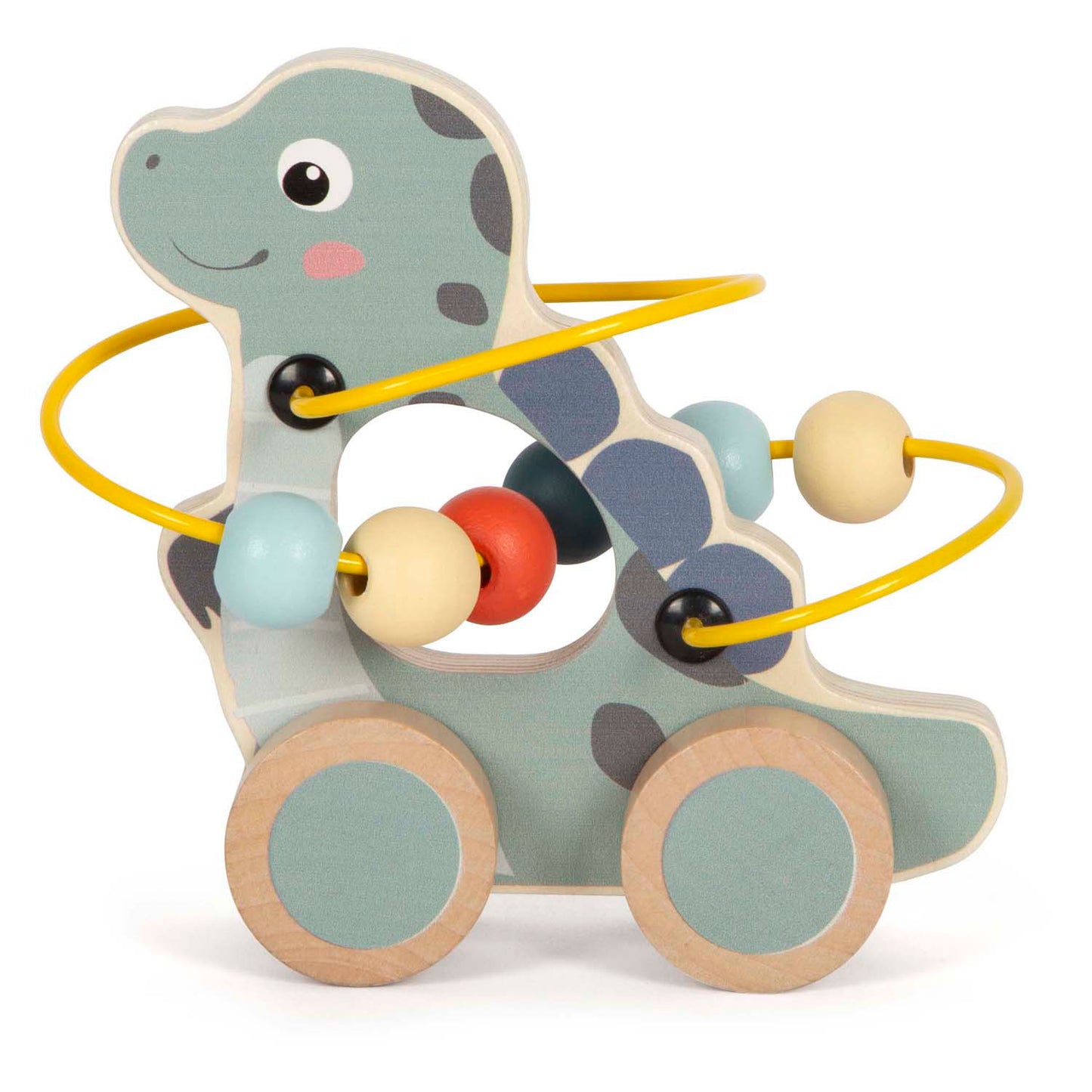 Small Foot - houten duwfiguur motoriekspiraal dino