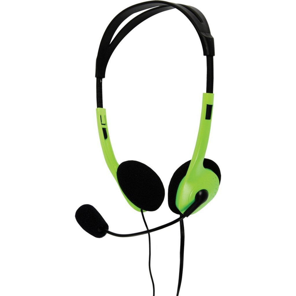 BasicXL bxl-headset1 stereo headset groen zwart
