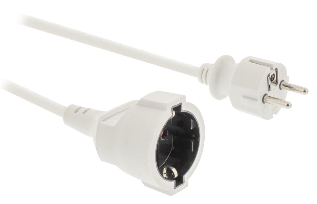 Jipy K ouml;nig ec103f1wh stroom verlengkabel 3 m h05vv-f 3g1.5 ip20 wit