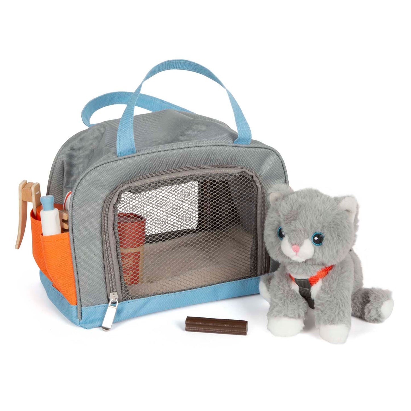Small Foot - knuffel kat met draagtas en verzorgingsset