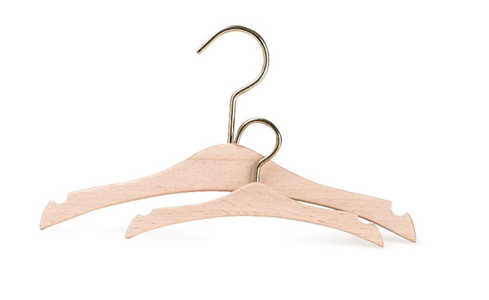 Set kledinghangertjes hout 18 cm (6 st)