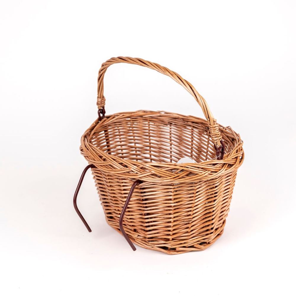 Egmont Fietsmand gevlochten. 28x20x15 cm
