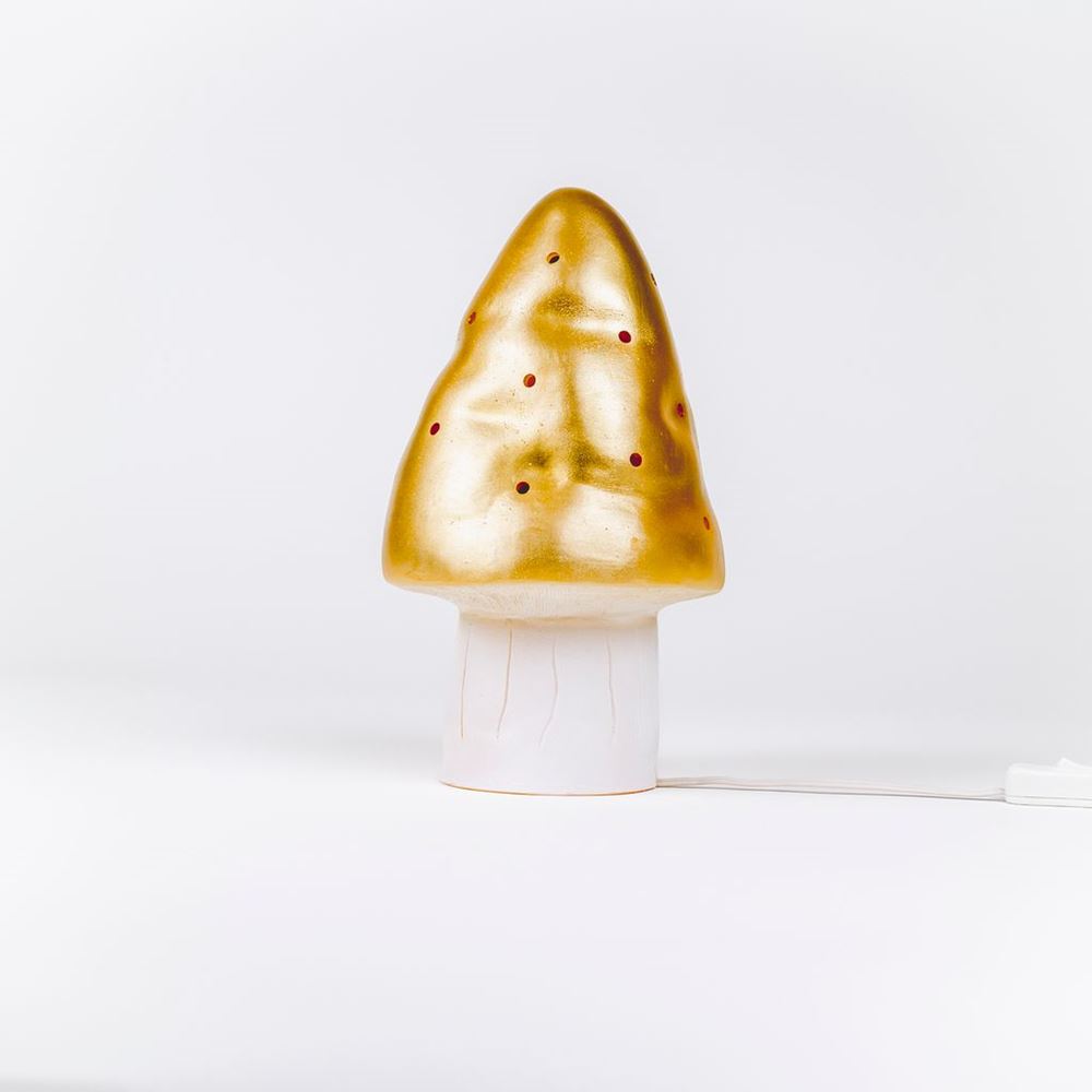 Egmont Lamp Paddenstoel Goud met dimmer.