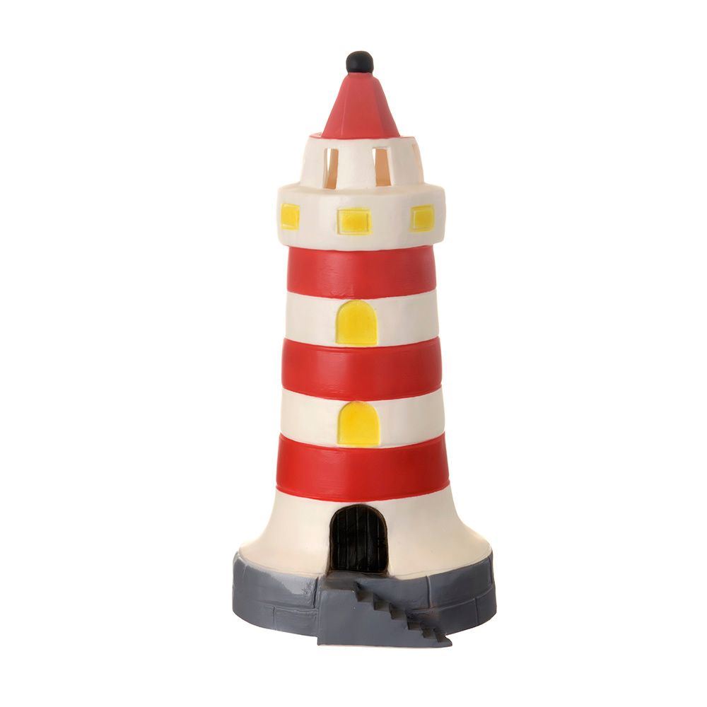 Egmont Lamp Vuurtoren rood-wit. 17x35 cm