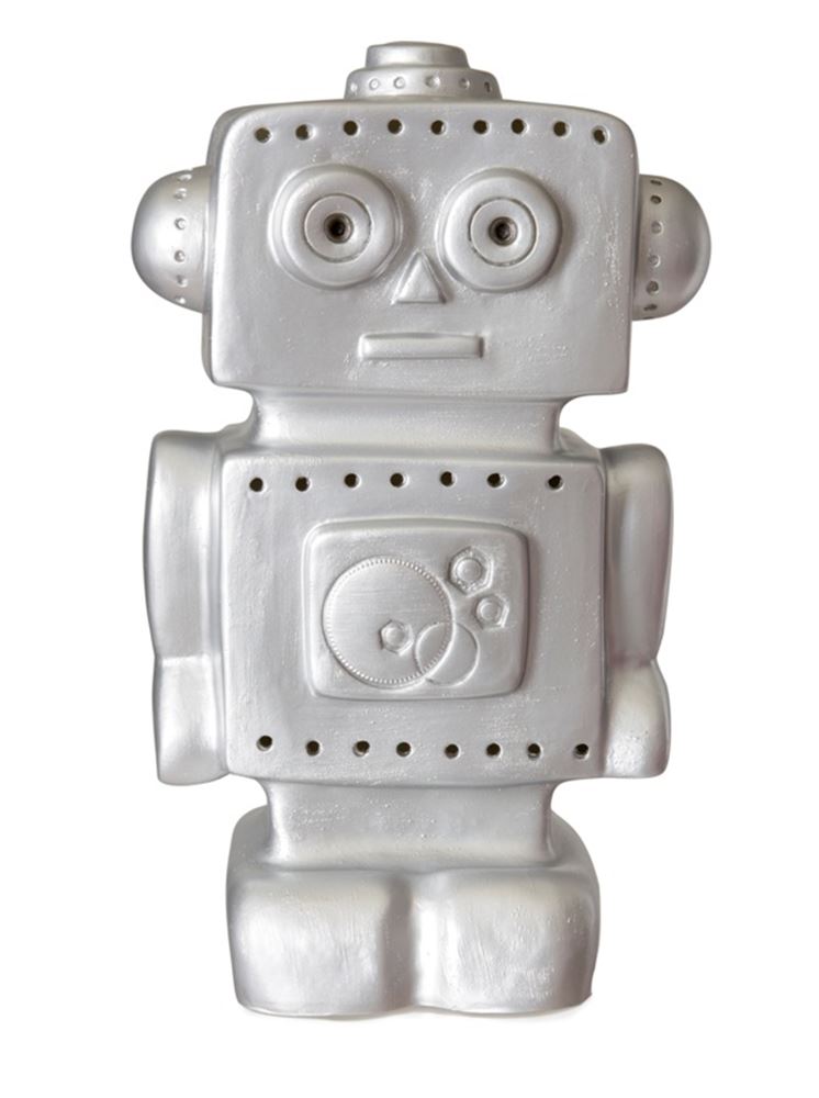 Egmont Lamp Robot Zilver. 33x18x10