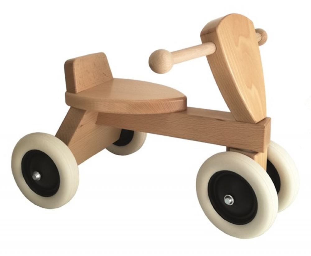 Egmont Houten loopfietsje. 47x27x35 cm.