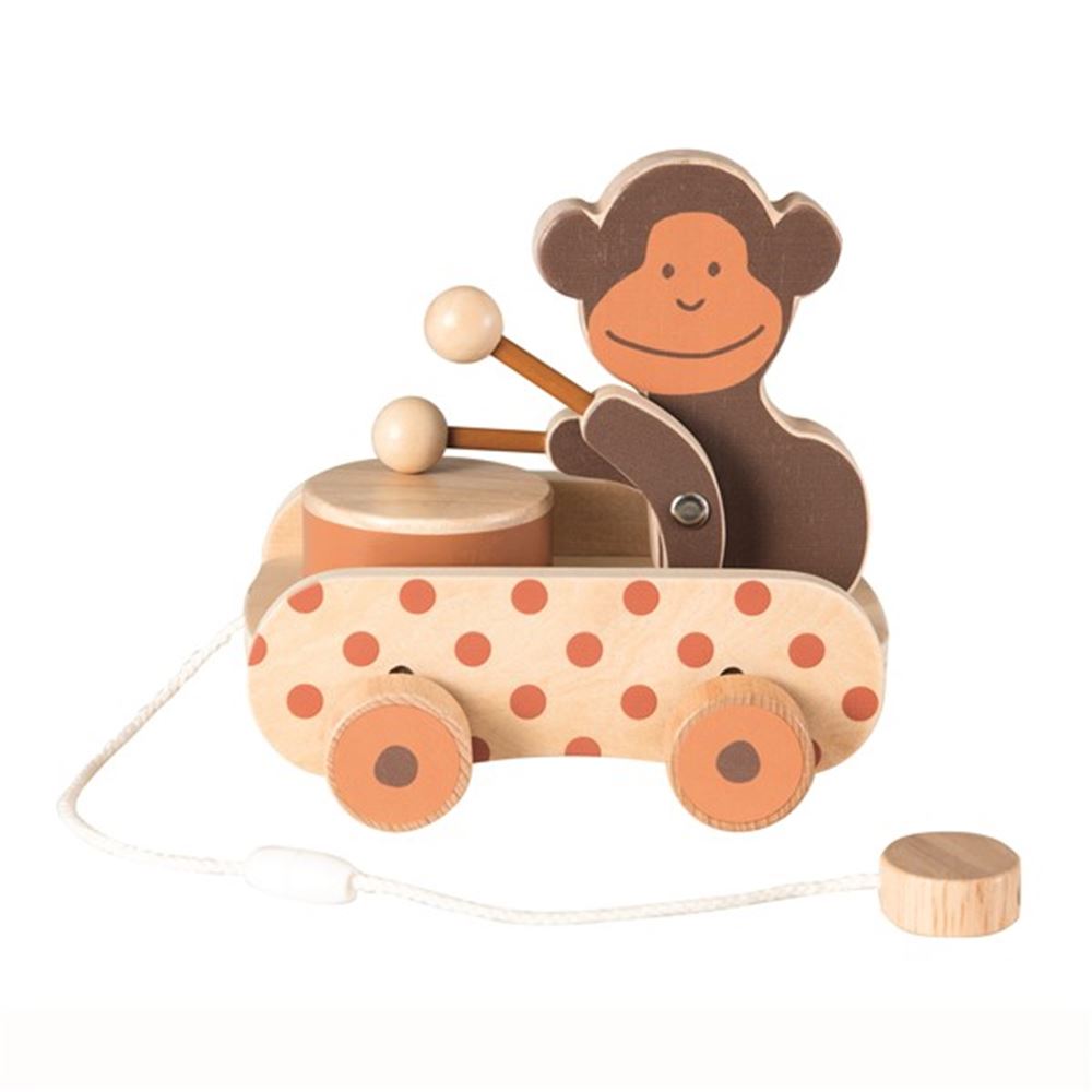 Houten trekfiguur Paulo FSC. 15x14x15 cm