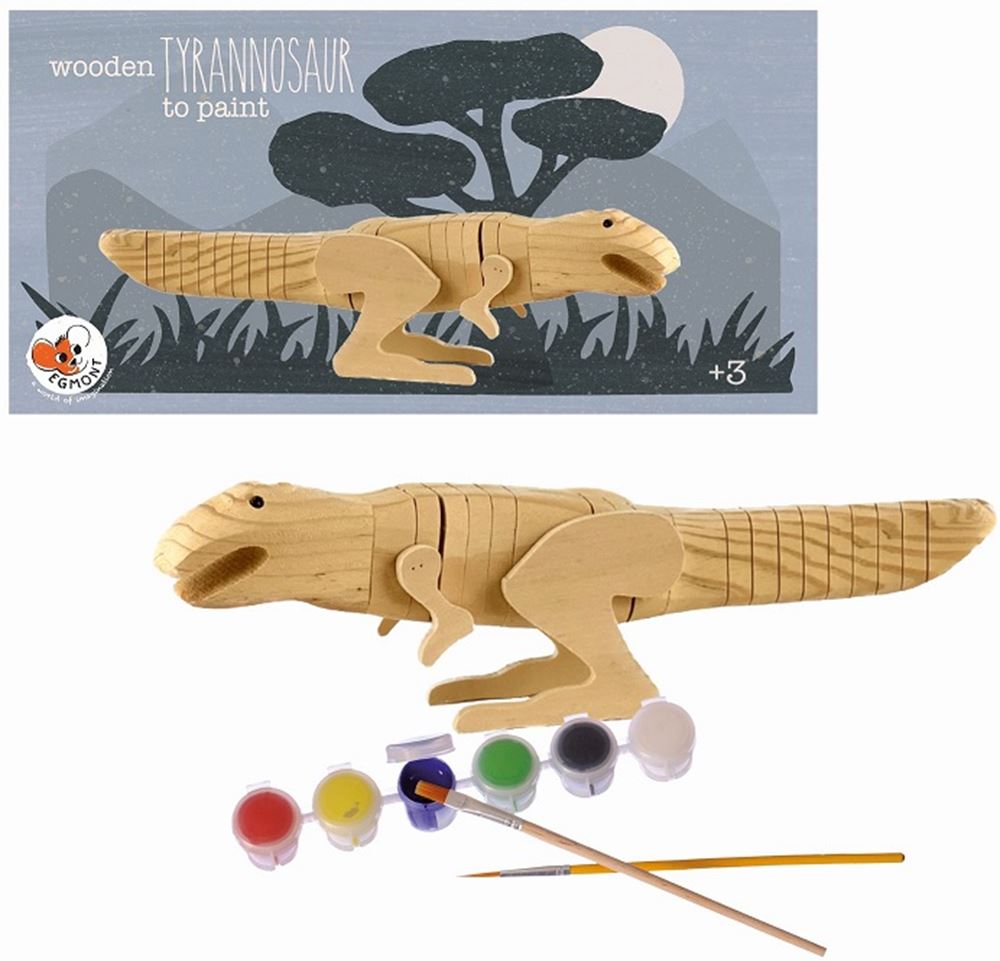 Egmont Houten Tyranosaurus om te verven.