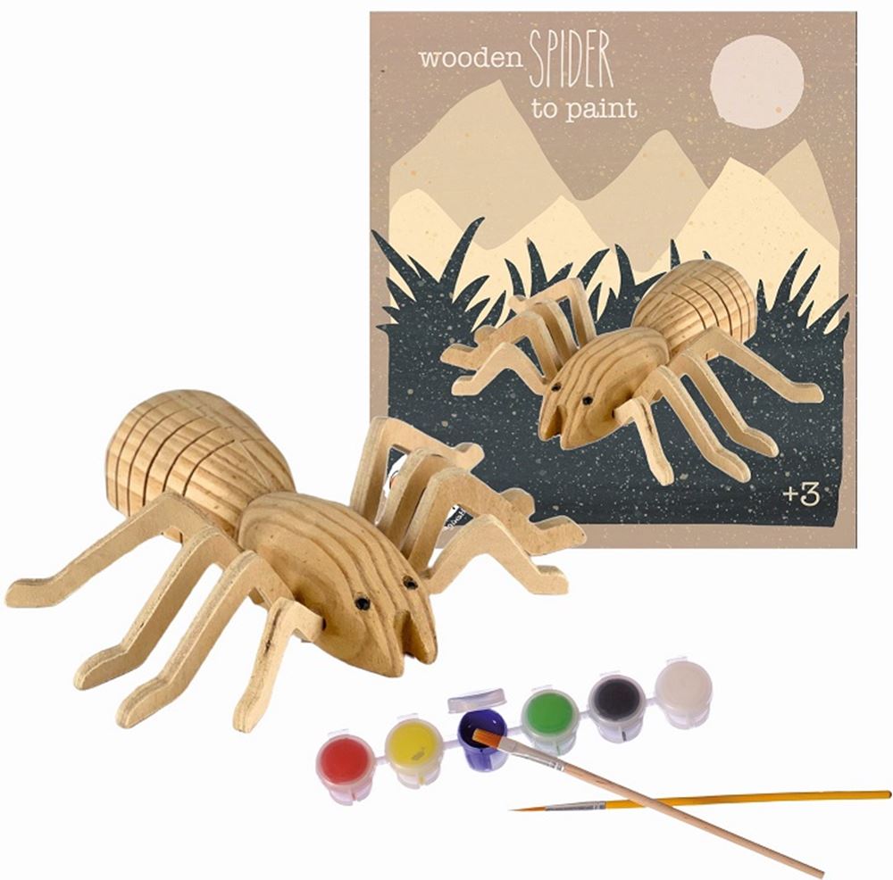Houten Spin om te verven. 15x17x3 cm. 3+