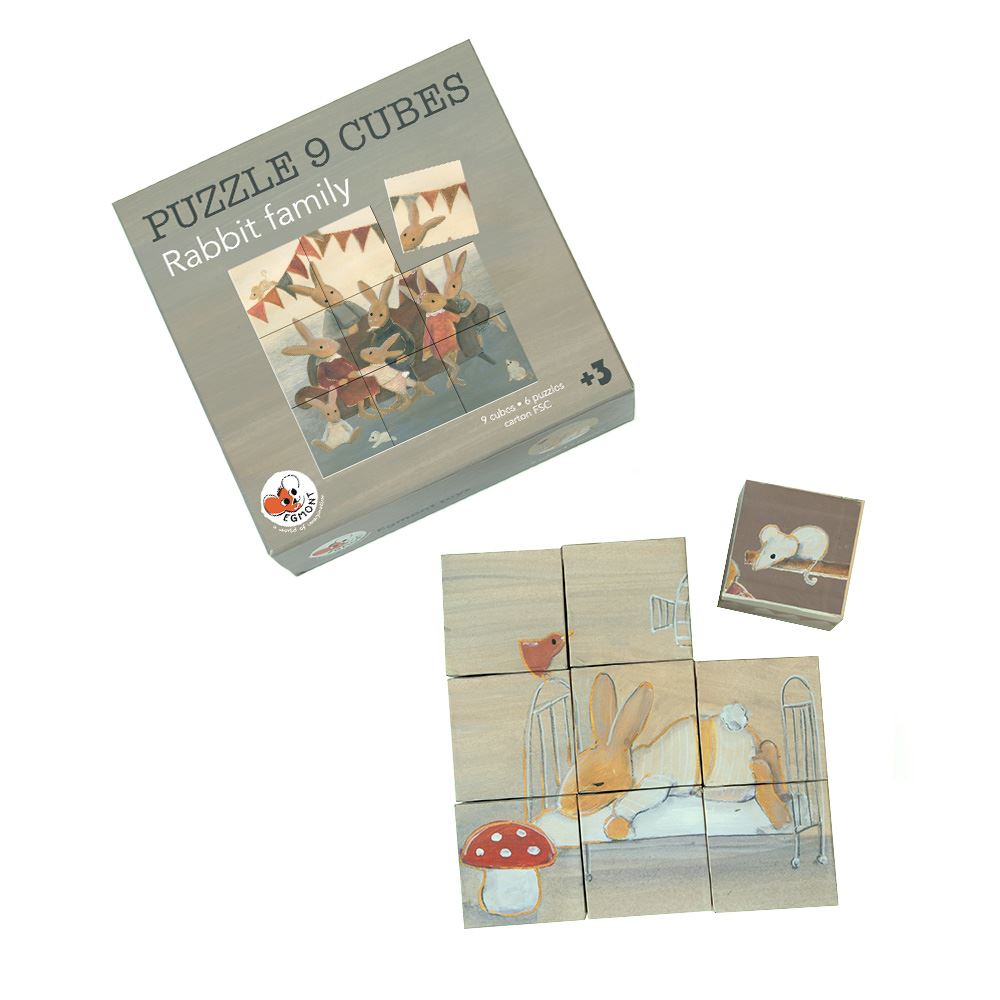 Egmont Kubus Puzzel Familie Konijn. FSC